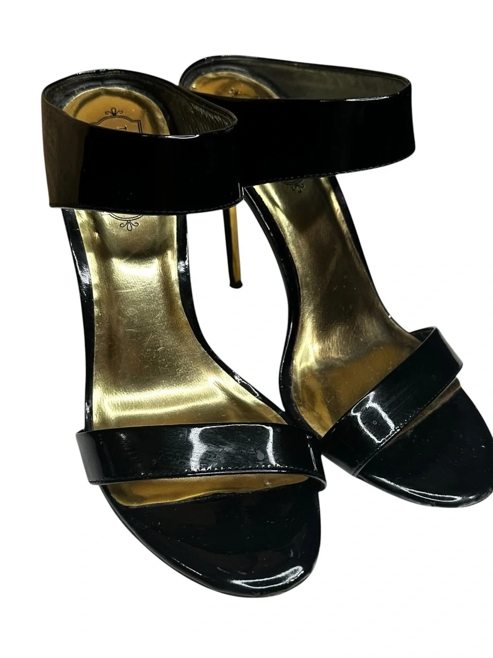 Ted Baker London Black Patent Leather Stiletto Mule Heels Size 38 US 7.5